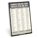 knock knock things you do that really piss me off note pad