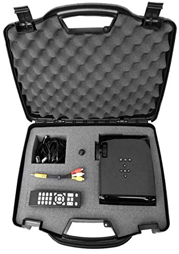 SECURE Video Projector Travel Hard Carrying Case w/ Dense Foam for All Lumens / LCD / LED: WhaleStone Mini , Crenova XPE460 , iDGLAX iDG-787 , Ezapor Mini , iRulu Portable , iClever IC-P01