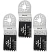 Oshlun MMA-1003 1-1/3-Inch Precision Japan HCS Oscillating Tool Blade with Uni-Fit Arbor for Fein Multimaster, Dremel, and Bosch, 3-Pack