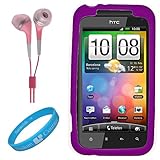 Purple Rubberized Protective Silicone Skin Cover for HTC Droid Incredible 2 ....