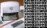 Plus Corporation ID Guard Stamp, Large White, 1 Pad