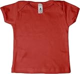 Infant Baby Rib Short Sleeve Lap Tee, Red, 18-24
