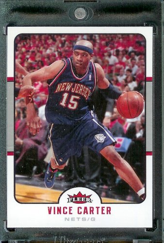 2006-07 Fleer # 117 Vince Carter New Jersey Nets Basketball Card - Mint Condition - In Protective Display Case !