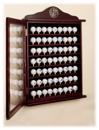 Sportsmans Choice Deluxe Golf Ball Display Cabinet Holds 63 Golf Balls