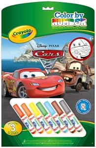 Crayola 555210 - Cars Malen nach Zahlen incl. 7 Stifte