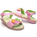 KIDS , Mädchen Sandale, 2-Klett, Decksohle Leder, pink-rosa