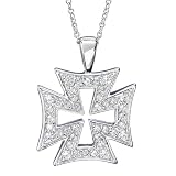 Gothic Pave Cubic Zirconia Cross Pendant