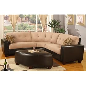 3pcs Sectional Upholstery Sofa Set - Saddle Color