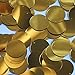 Round Flat Sequin 20mm Top Hole Brassy Orange Gold Metallic. Couture Paillettes. Made in USA