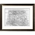 Map of Europe Drawn in 1450 and Labelled in Latin Framed Art Poster Print, 33x27