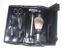Kiehl Men's Grooming Leather Set - Stainless Steel Tools