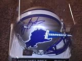 BARRY SANDERS SIGNED AUTOGRAPHED DETROIT LIONS MINI HELMET COA + HOLOGRAM