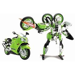 Happy Well 53010 - TRANSFORMER Kawasaki Ninja ZX12R im Ma�stab 1:10, Roadbot mit Licht