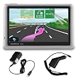 Premium Clear Crystal Screen Protector + Home Wall Charger + Car Charger for Garmin n¨¹vi 1450/1450LMT 5-Inch Portable GPS Navigator