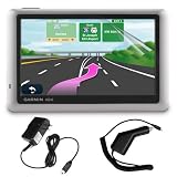 Premium Clear Crystal Screen Protector + Home Wall Charger + Car Charger for Garmin n¨¹vi 1450/1450LMT 5-Inch Portable GPS Navigator