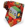 Men's Robots Microfiber Tie by Mr. G33K in Red