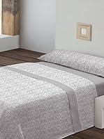Casa Campo  Juego De Sábanas 100%Cotton Royal (Gris)