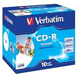 Verbatim 43325 AZO 52x Printable CD-R - Jewel Cased 10 Packby Verbatim