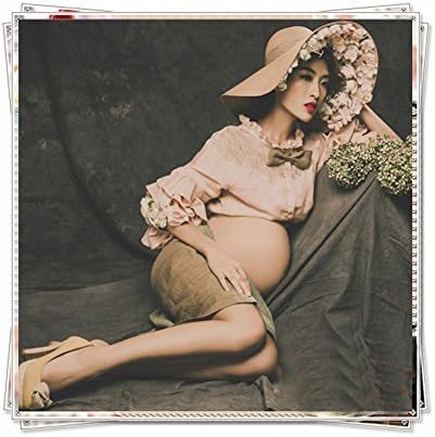 CCloud Vintage Maternity Photography Photo Props (Flower Hat, Top, Skirt)