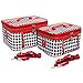 World Traveler Houndstooth Collection Cosmetic Train Case (2 piece set)
