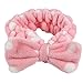 niceeshop(TM) Lovely Pink Polka Dots Soft Carol Fleece Bow Wash Cosmetic Headband/Hairlace