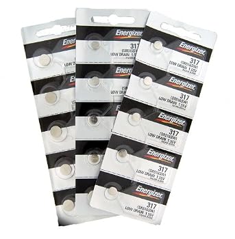 15 Energizer 317 Button Cell Silver Oxide SR516SW Watch Battery Pack of 5 Batteries