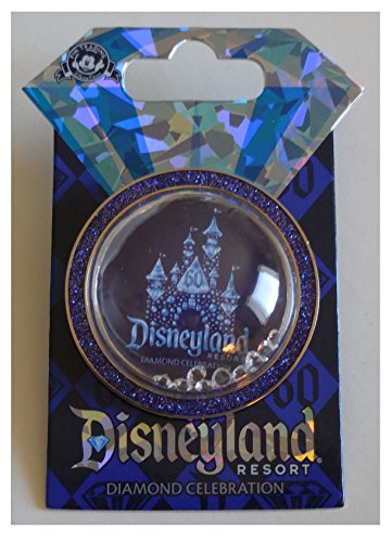 Disneyland 60th Anniversary Diamond Celebration Sleeping Beauty Castle Globe w/Jewels Trading Pin