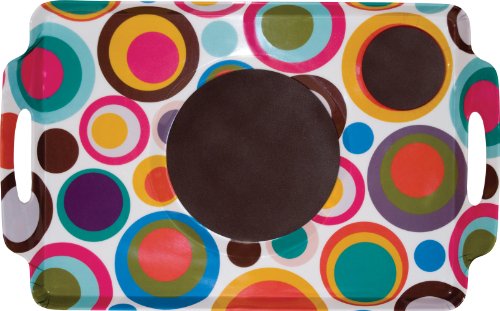 Lappers 40100309 Lapper Tray in Circles Pattern with Chocolate Colored Mats