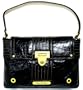 Juicy Couture Small Black Calfskin Leather Shoulder Bag