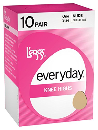L'eggs Everyday Knee Highs ST 10 Pair_Jet Black_One Size