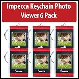 Impecca Digital Photo Viewer Keychain 6 Pack