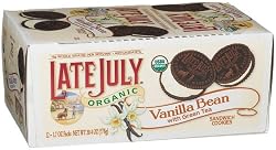 Late July Organic Vanilla Bean With Green Tea Sandwich Cookies, 12-Count Snack Packs (Pack of 2)