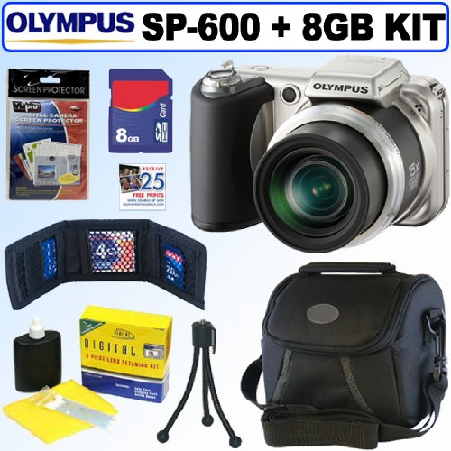 Olympus SP-600UZ 12MP Digital Camera + 8GB Accessory Kit