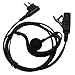 TENQ Advanced G Shape Police Earpiece Headset PTT Mic for 2-pin Motorola Radio CP040 CP200 XTNi DTR VL50