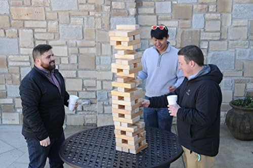 Madwood's Jumbo Wood Stacking Game with Clear Hemlock Blocks that Tower &amp; Tumble