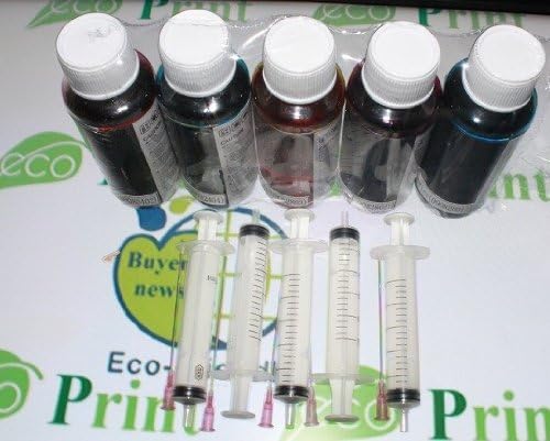 Ink Refill kit for Canon MP500 iP4300 iP4200 refillable cartridges and ink system, includes a free nano stapler