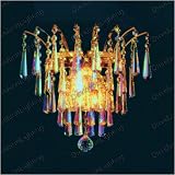 Swarovski Strass Authentic AB - Aurora Borealis with logo etched Crystal Wall Sconce # EL8031W1610505abg Size w16 x H 13