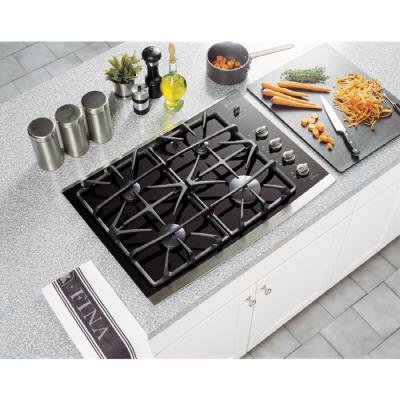 GE Profile : JGP940SEKSS 30 Gas Cooktop with 4 Sealed Burners