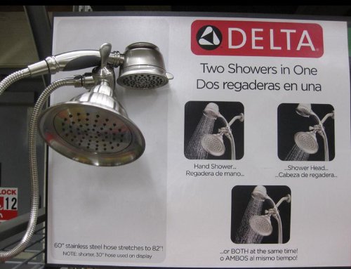 Delta Two in One Shower Faucet with 60 Stainless Steel Hose