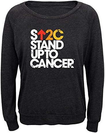 SU2C Distressed Stacked Logo Slouch Top - Medium