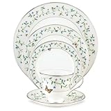 Lenox Idalia Bone China Platinum Banded 5-Piece Place Setting, Service for 1