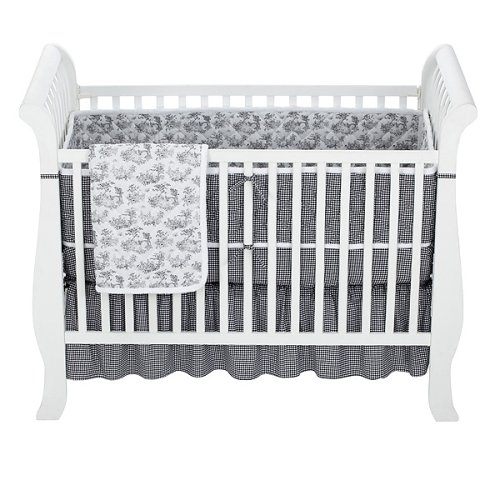 Tadpoles 4-pc. Crib Set - Black Toile