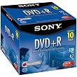 SONY 10DPR47R4 4.7 GB WRITE ONCE DVD+RS (10 PK)