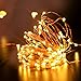 Copper Wire Light Strings, LTROP 33ft 100 LED Battery Powered Starry String Lights, Ambiance Lighting Décor Rope Light for Outdoor, Garden, Home, Party, Christmas (Battery Not Included)-Warm White