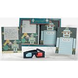 3D Robot Birthday Party Invitation & Thank You Set By Meri Meri