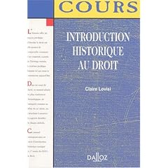 Introduction historique au droit, 1re �dition