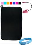 Black Hard Cube Carrying Case for E-Book Barnes and Nobles Nook + Pink eLight+ Wristband