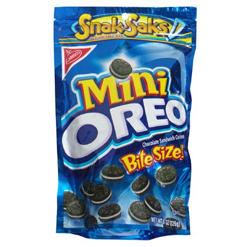 Oreo Mini Chocolate Sandwich Cookies, Snak Sacks, 8-Ounce Bags (Pack of 12) by Oreo