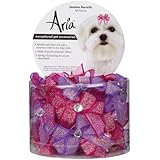 Aria Polyester Jasmine Dog Barrettes Canisters, 2-1/2-Inch, 48-Pack