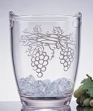 Prodyne Thick Acrylic Wine Bucket with Grapevine Design (AB-20-G)